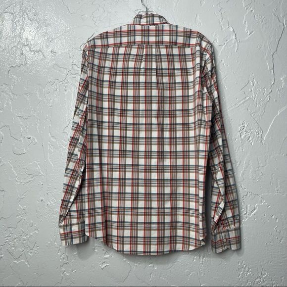 JCrew Secret Wash Cotton Plaid Poly Shirt - Picture 4 of 11